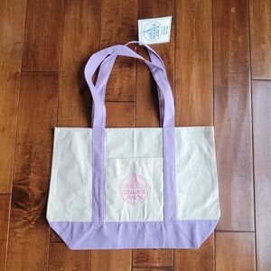 Trader Joe's Large Lavender Canvas Tote